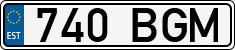 License plate of Estonia, Regular car plates