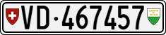 License plate of Switzerland, Cars
