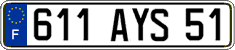French license plate, FNI