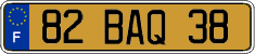 French license plate, FNI