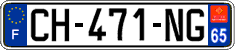 French license plate, SIV (ordinary)