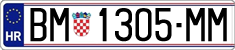 License plate of Croatia, Regular plates