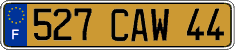 French license plate, FNI