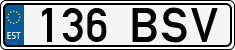 License plate of Estonia, Regular car plates