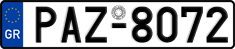 License plate of Greece, Cars