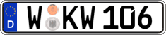 German license plate, Regular plates