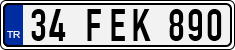 License plate of Turkey, Regular plates