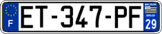 French license plate, SIV (ordinary)