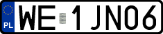 License plates of Poland, Regular car plates