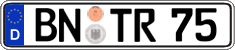 German license plate, Regular plates
