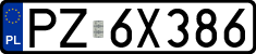 License plates of Poland, Regular car plates