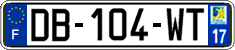 French license plate, SIV (ordinary)