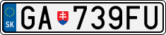 License plate of Slovakia, Cars