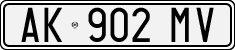 License plate of Italy, Cars (1994 year series)