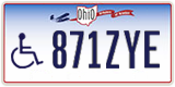 Ohio, Vehicles for disabled persons (123ABC)