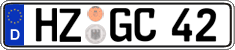 German license plate, Regular plates