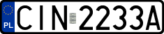 License plates of Poland, Regular car plates