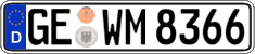 German license plate, Regular plates