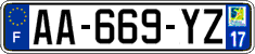 French license plate, SIV (ordinary)