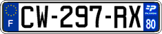 French license plate, SIV (ordinary)