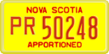 Nova Scotia, Apportioned (PR12345)