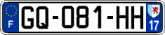 French license plate, SIV (ordinary)