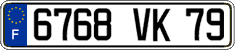 French license plate, FNI