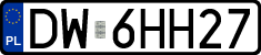 License plates of Poland, Regular car plates