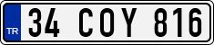 License plate of Turkey, Regular plates