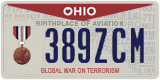 Ohio, Specialty plates (123ABC)