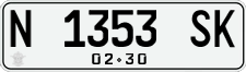 License plate of Indonesia, Regular plates