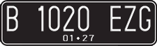 License plate of Indonesia, Regular plates