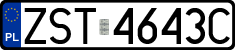 License plates of Poland, Regular car plates