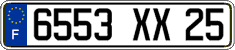 French license plate, FNI