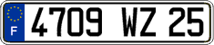French license plate, FNI