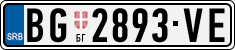 License plate of Serbia, Cars