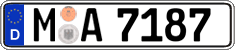 German license plate, Regular plates