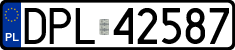 License plates of Poland, Regular car plates