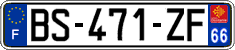 French license plate, SIV (ordinary)
