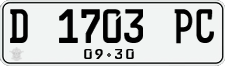 License plate of Indonesia, Regular plates