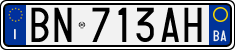 License plate of Italy, Cars (1994 year series)