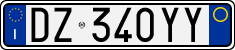 License plate of Italy, Cars (1994 year series)