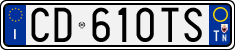 License plate of Italy, Cars (1994 year series)