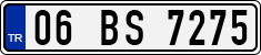 License plate of Turkey, Regular plates