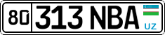 License plate of Uzbekistan, Organizations