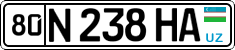 License plate of Uzbekistan, Private owners