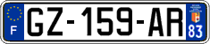 French license plate, SIV (ordinary)