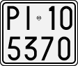 License plate of Italy, Motorcycles (1927 year series)