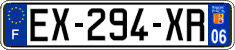 French license plate, SIV (ordinary)