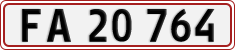 License plate of Denmark, Regular plates